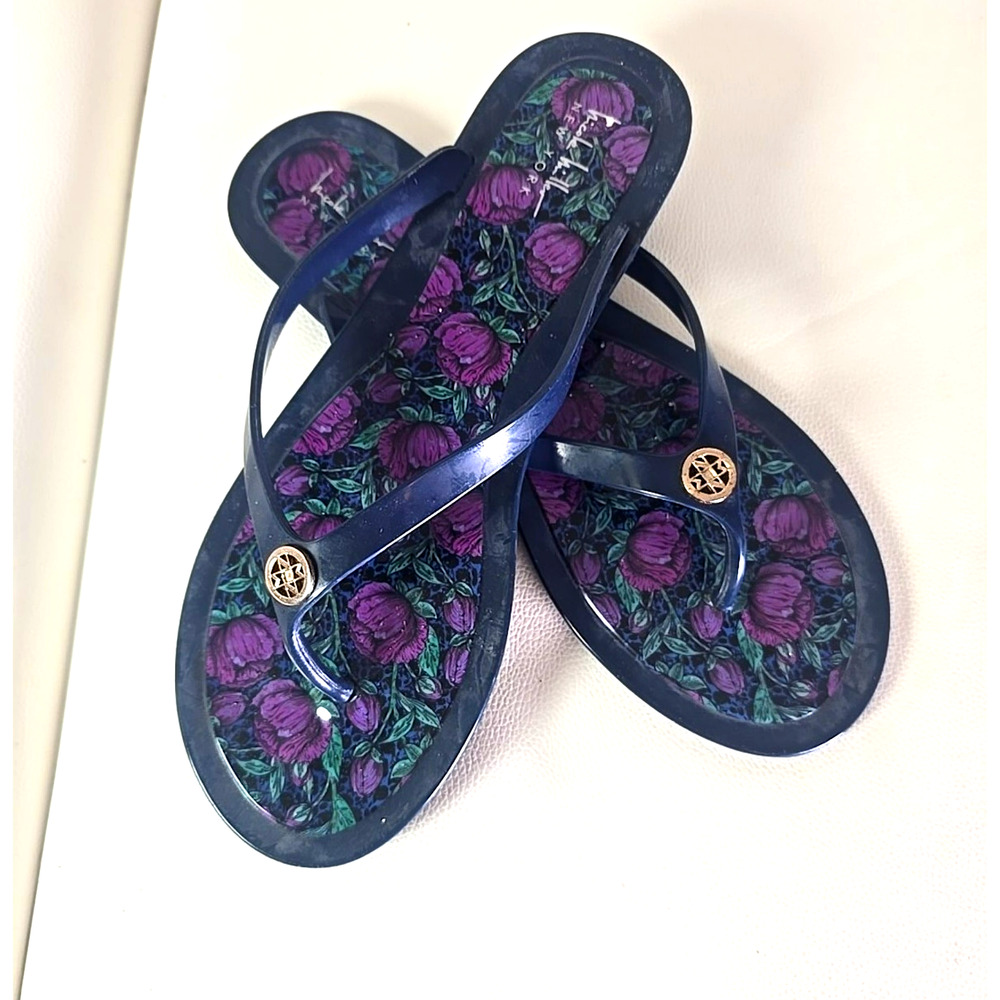 Nicole Miller Jelly Floral Sandals Womens 10 Vacation Resortwear Summer Cruise